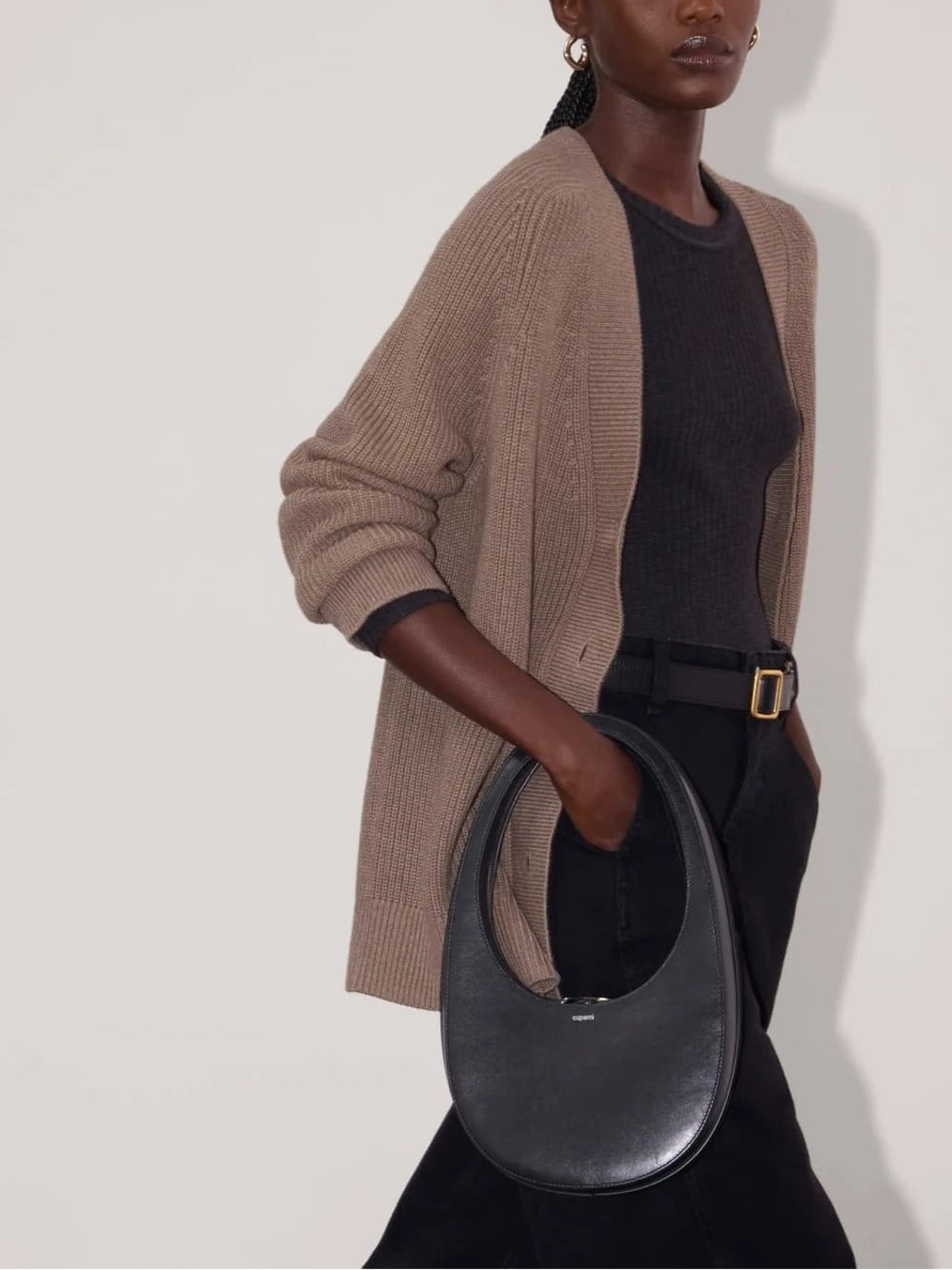 EVERLANE • The Long Cocoon Cardigan in Heather Taupe
